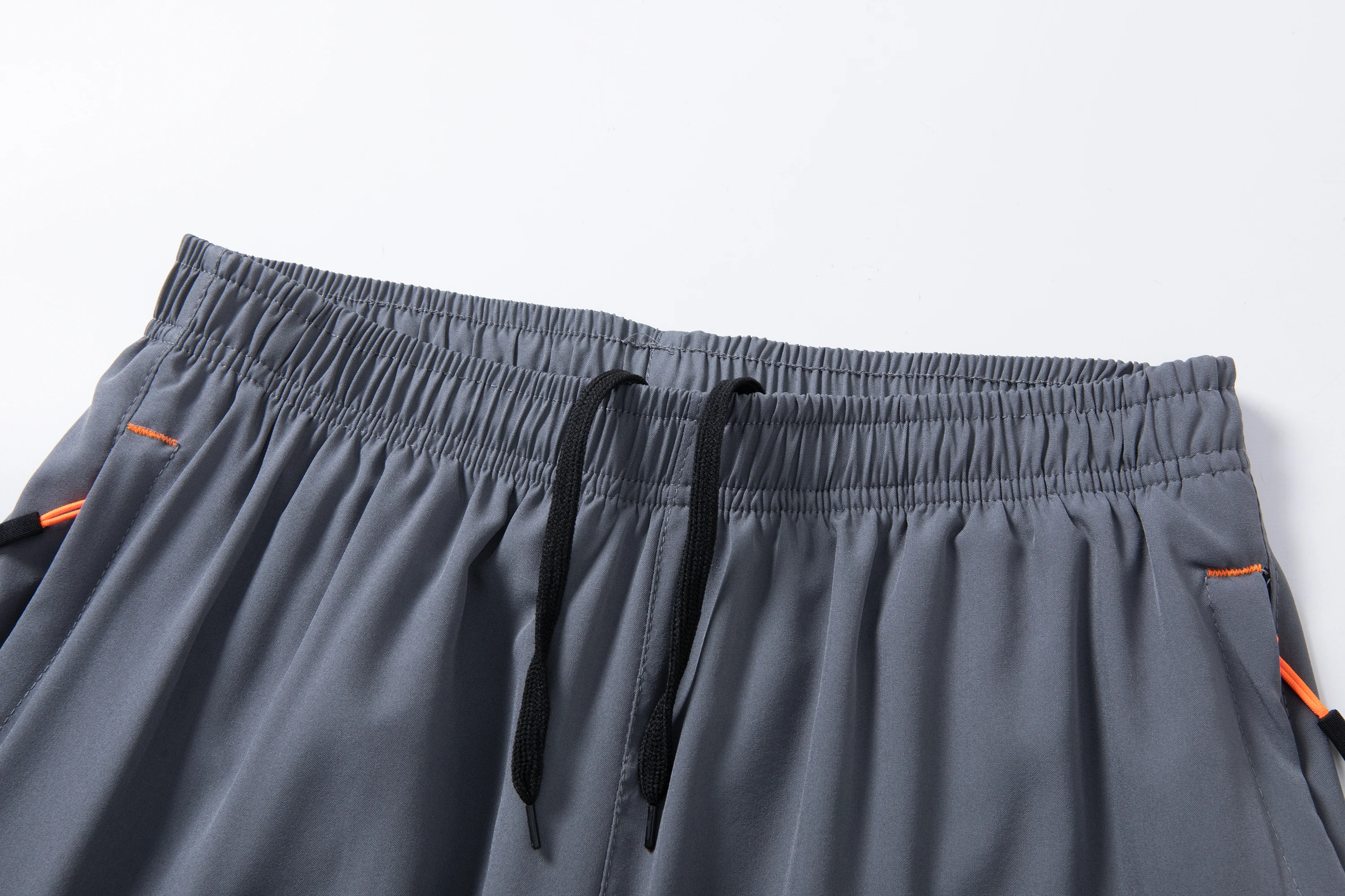 Confezione da 3 pantaloncini estivi da uomo in tinta unita, eleganti pantaloni con cerniera e strisce riflettenti, adatti per la corsa, lo sport e l'uso quotidiano