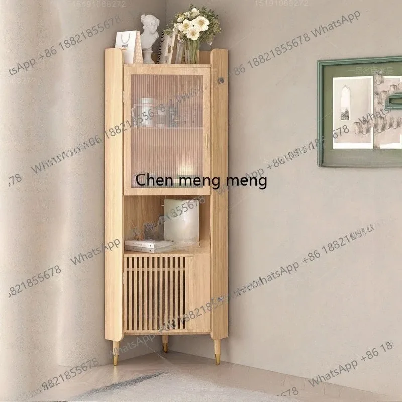 

K153 American solid wood corner French simple wall integrated right angle high corner vertical cabinet wall side storage cabine
