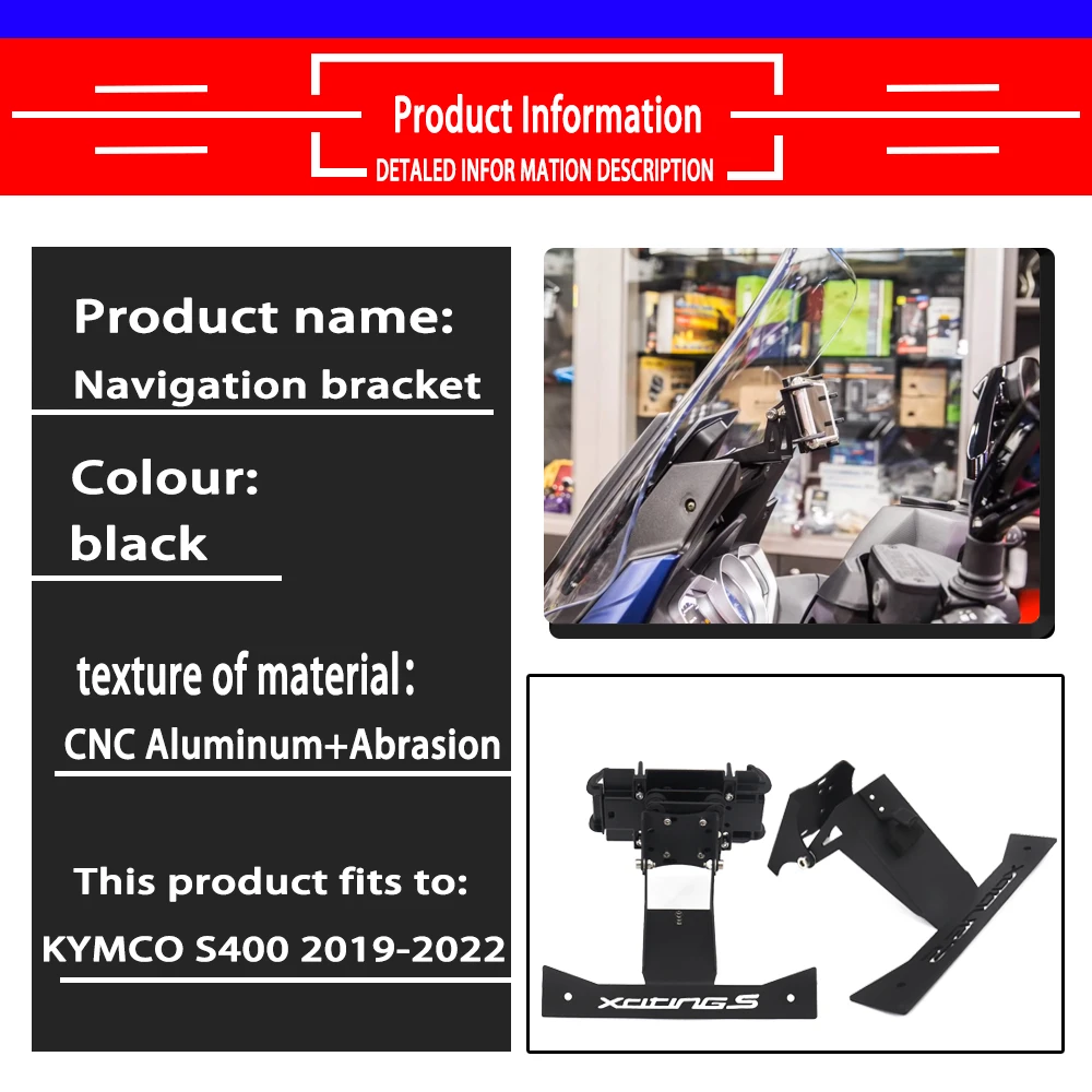 FOR KYMCO XCITING S 400 s400 2019 2020 2021 2022 accessori Navigation bracket GPS joystick Mobile phone holder
