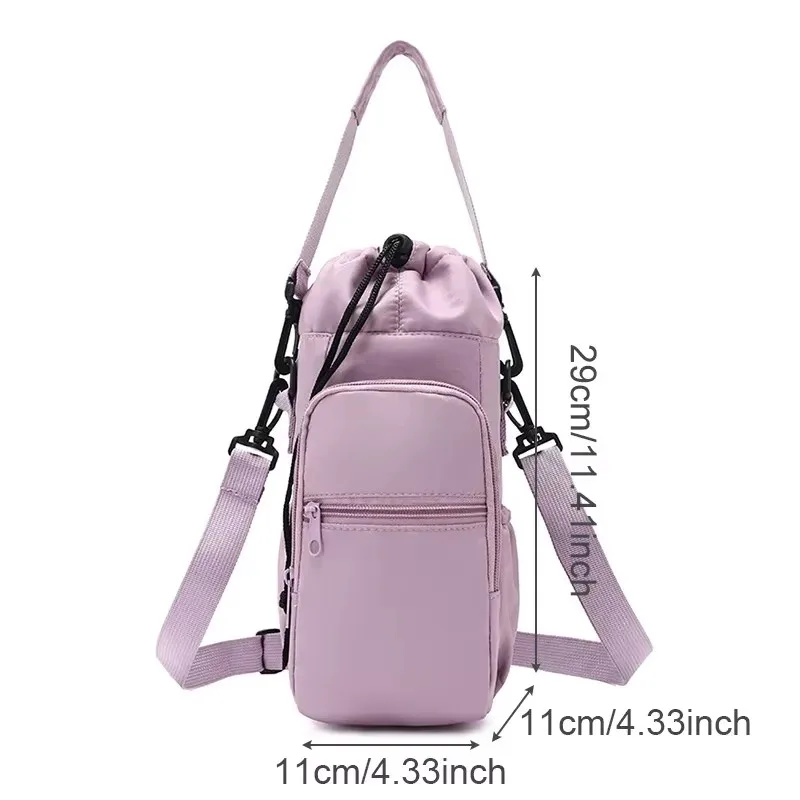 Portable Water Bottle Bag with Adjustable Strap Thermal Mugs Insulated Protective Cover Phone Pocket Outdoor Sports Travel Bag image 6