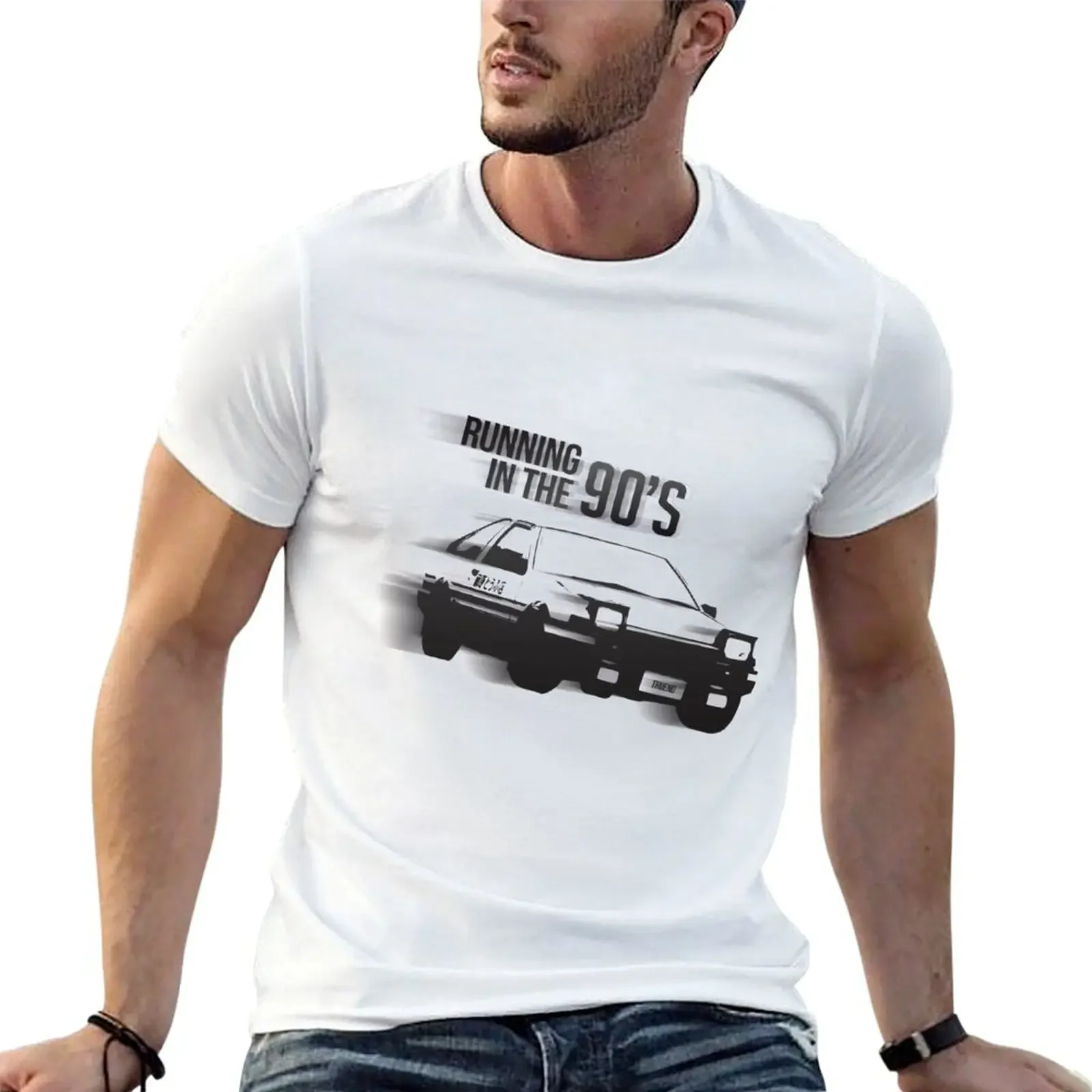 

Initial D #1 - Running in the 90s CLEAR ver. T-shirt tees sublime mens white t shirts