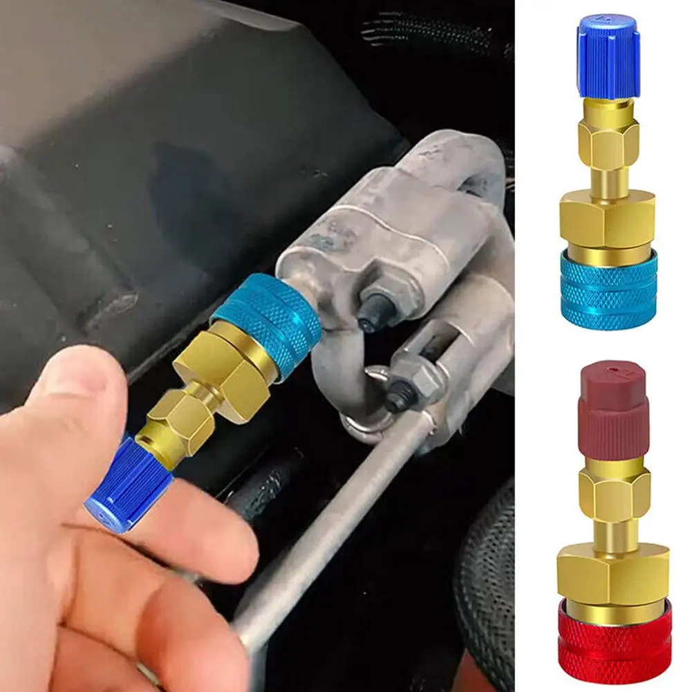 Adaptador acoplador de ajuste rápido para R134A a R1234YF, conector de ajuste lateral Alto y Bajo, herramientas de coche de ajuste de aire