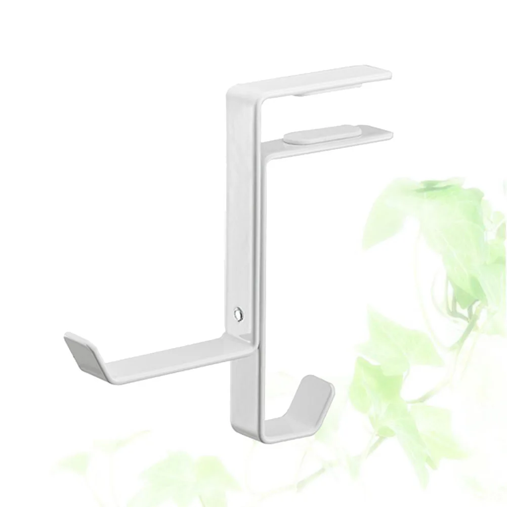 

Iron Art Headset Stand Holder 13x16cm Gaming Headphones Hanger Metal Under Desk Headphone Stand Mount Retractable Hook White