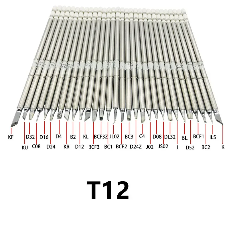 T12 Series Soldering Iron Tips Replacement Bit Compatible With Hakko FX951 T12-I BC2 BC3 ILS J02 JL02 D24