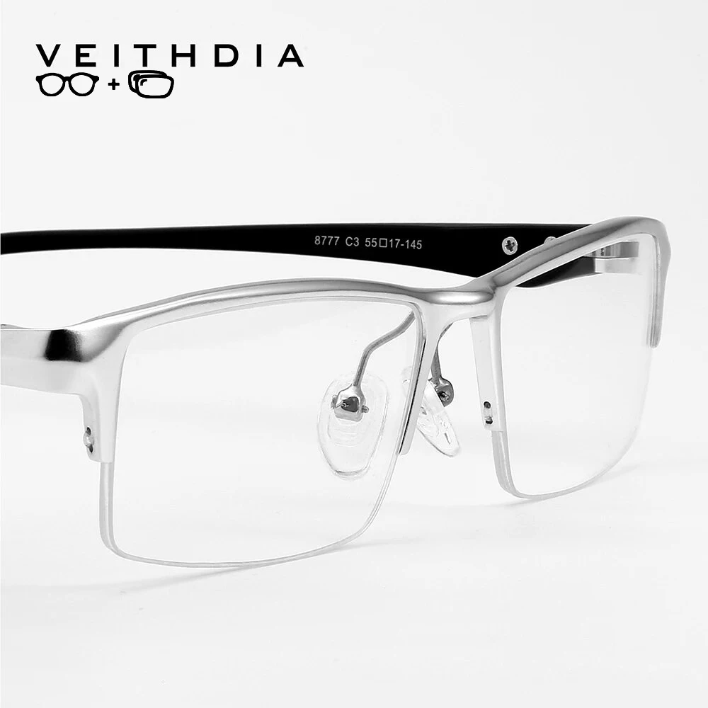 

VEITHDIA Customize Aluminum Progressive Prescription Anti Blue Ray Glasses Photochromic Myopia Eyewear Frame For Male P8777