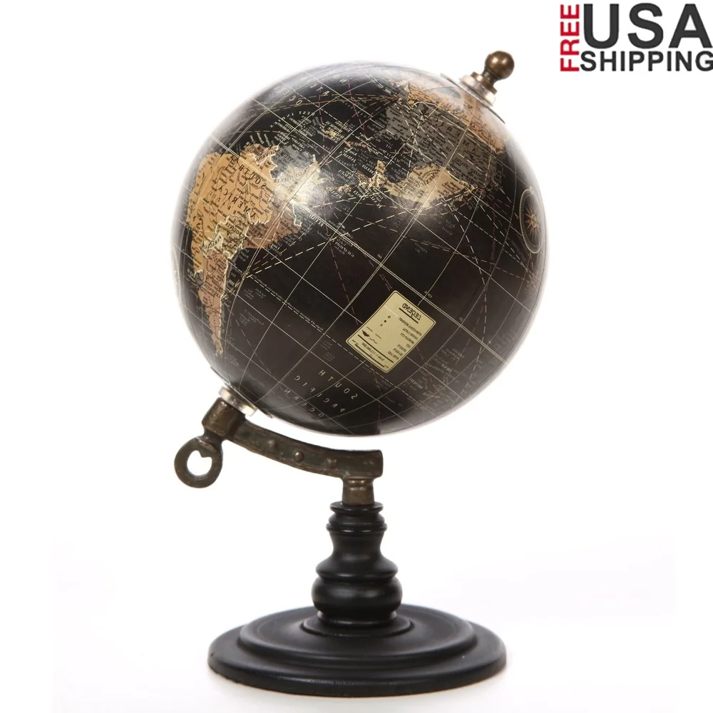 Globo geométrico de mesa decorativo, globo terráqueo giratorio de 5 pulgadas, decoración de escritorio para el hogar y la Oficina, regalo para entusiastas de los viajes, acento clásico
