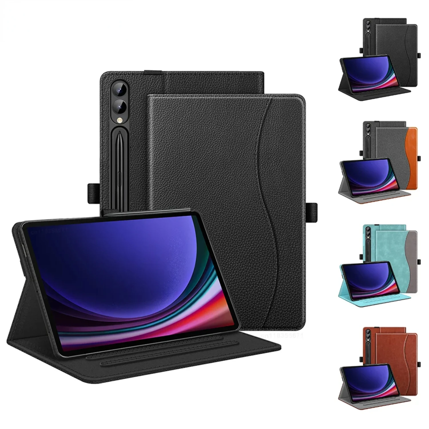 Stylish and Elegant Leather Tablet Cover for Samsung Tab S9 S8 Ultra S7 FE Plus, Offering Premium Protection for Tab A8 10.5