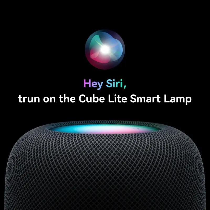 مصباح ييليت كيوب الذكي لايت سطح المكتب إضاءة محيطة RGB مزامنة الموسيقى تحكم صوتي لأبل هوم أليكسا تحكم جوجل - 5