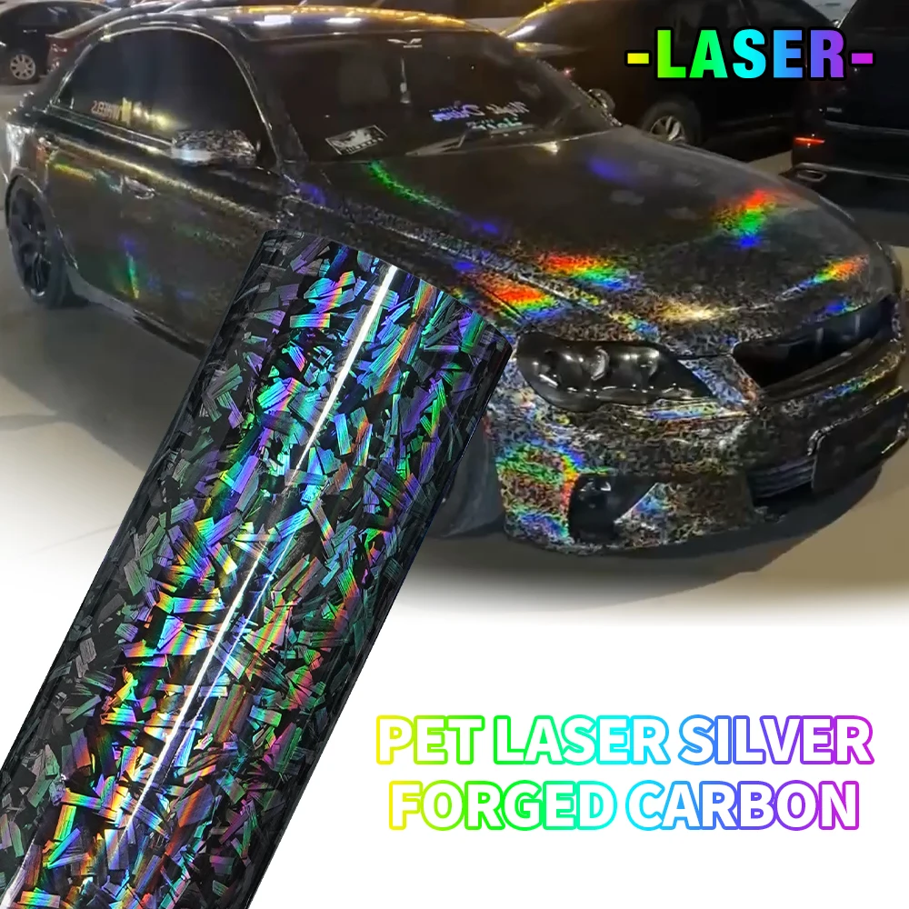 

Carbon Fiber Vinyl Film Laser Car Stickers Forged Carbon Motorcycle Sliver Stickers Vinyl Auto Tuning Covers for Car Accessories