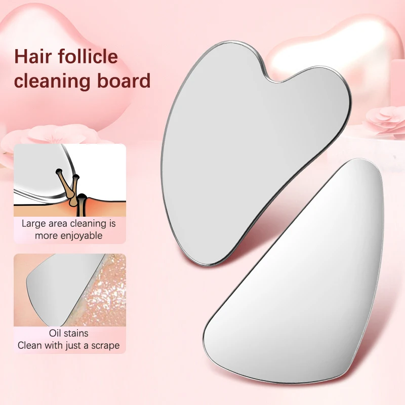 Thin Stainless Steel Blackhead Scraper Manual Pore Cleaning Shovel Remove Blackheads And Pimples Facial Skin Cleaning Board