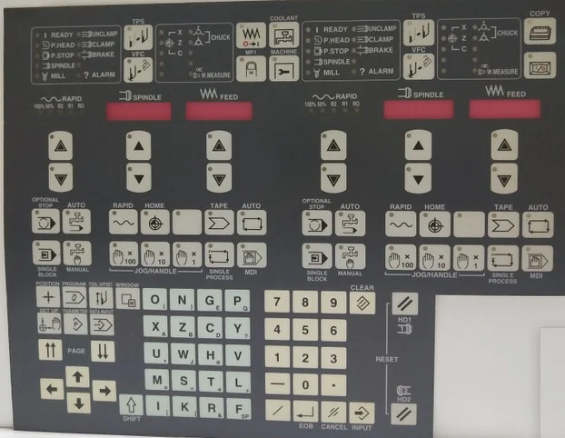 

for Mazak CNC lathe operation panel button film, machining center panel film