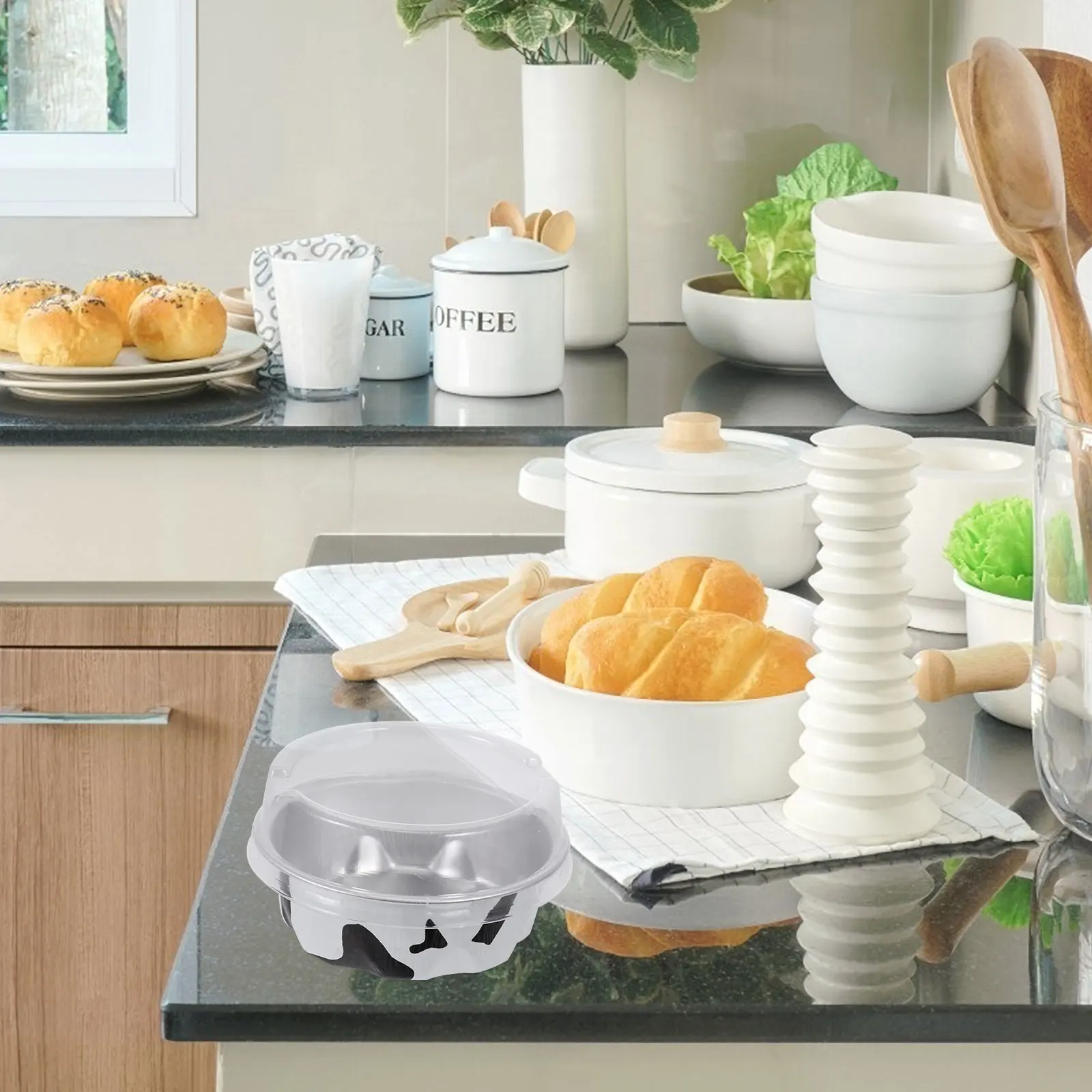 

50pcs Cow Pattern Baking Cups Pudding Bottles Mousse Serving Yogurt Cups Aluminum Foil Leakproof Food Grade Storage