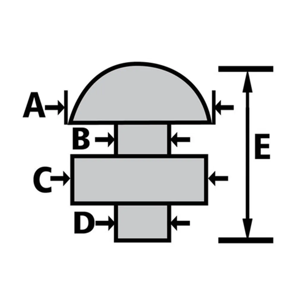 Set di teste a fungo con perno di bloccaggio centrale in acciaio inossidabile di alta qualità da 60 pezzi/lotto per accessori per la riparazione della chiusura dell'orologio da orologiaio