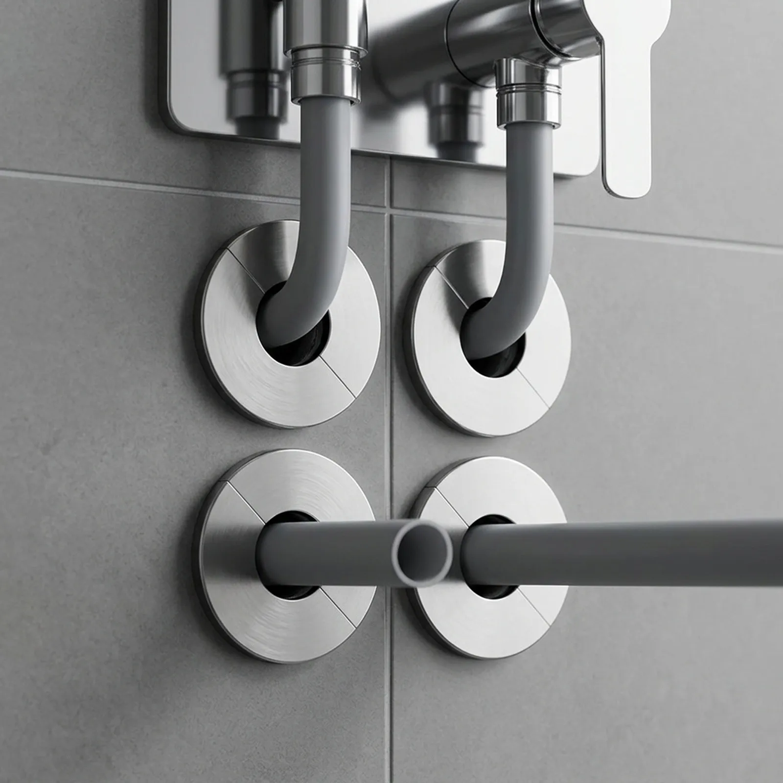 For Pipes Rosettes Cover Resistant Radiator Replacement Split Design With A Buckle 4PCS Kit Practical For Pipes