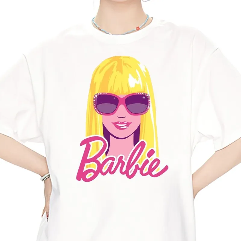 Fashion-B-Barbie T Shirt Men Couple Combination Clothes Short Sleeve Collar Fashion Women Cotton