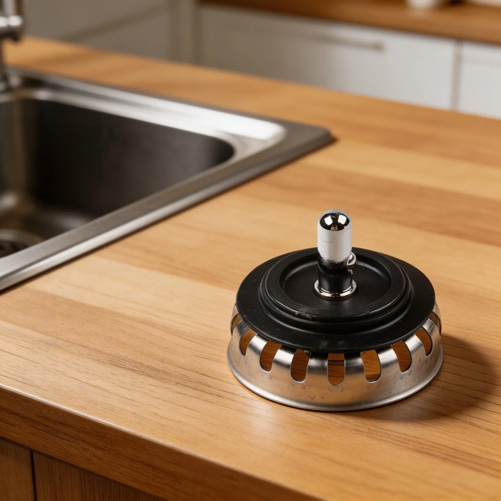 Sink Strainer Replacement for Standard Drain Sizes Including 52mm and for g1 1/2 Inch Valve Mounting Compatibility