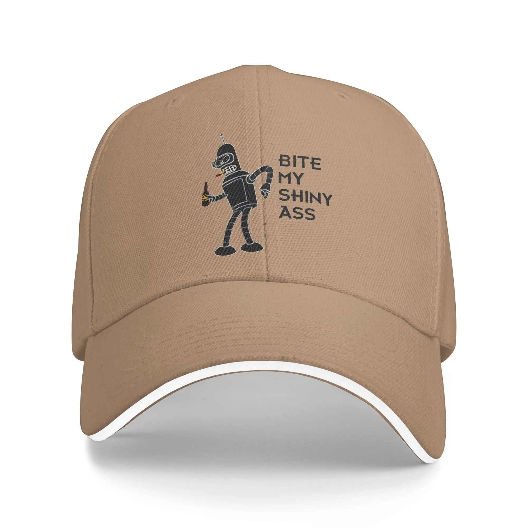 Men Women Bite My Shiny Ass Futuramas Benders Hats Trendy Baseball Cap  Sun Hat Casual Headewear Adjustable
