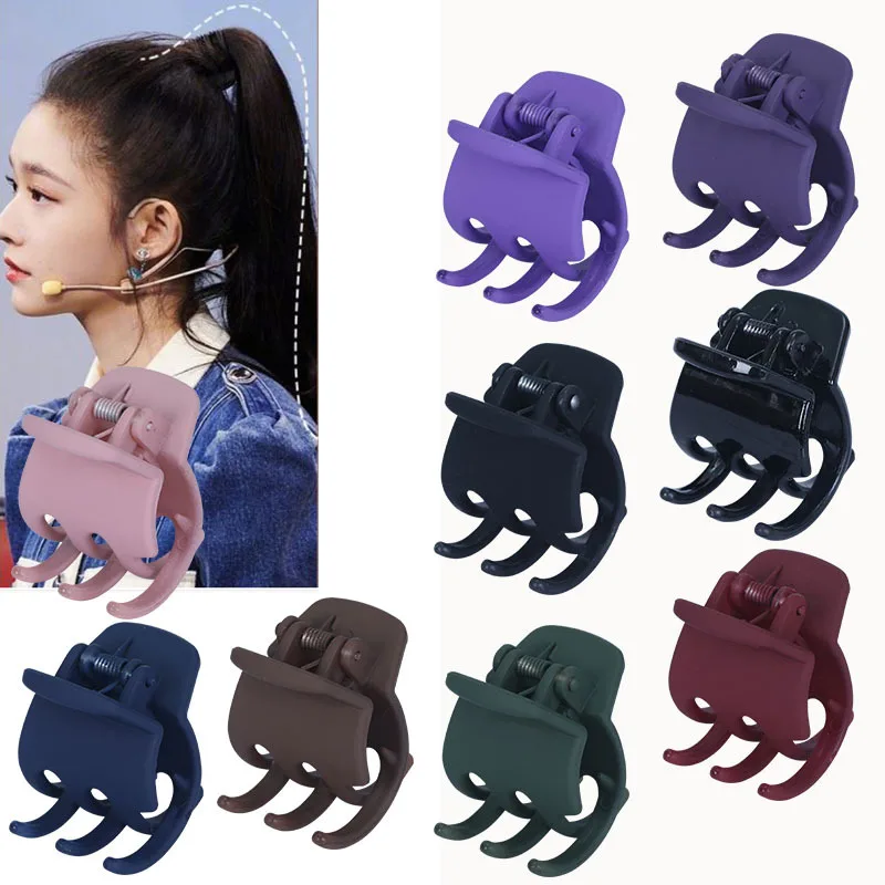 

3.5cm High Ponytail 3-Tooth Claw Clip Fixed Artifact Small Clip Headdress Hairpin Female Back Head Shark Clip Hairpin