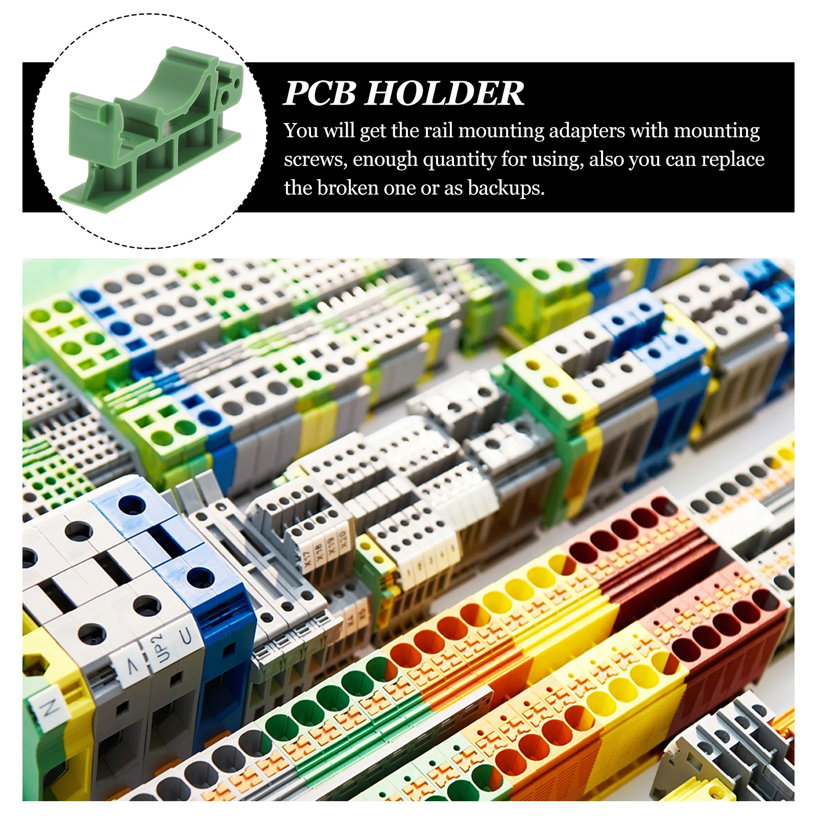 

20pcs Din Mounting Adapter For Pcb Board Holder Durable Plastic Fastening Clips Electrical Installation Kit Din Rail Pcb Mount