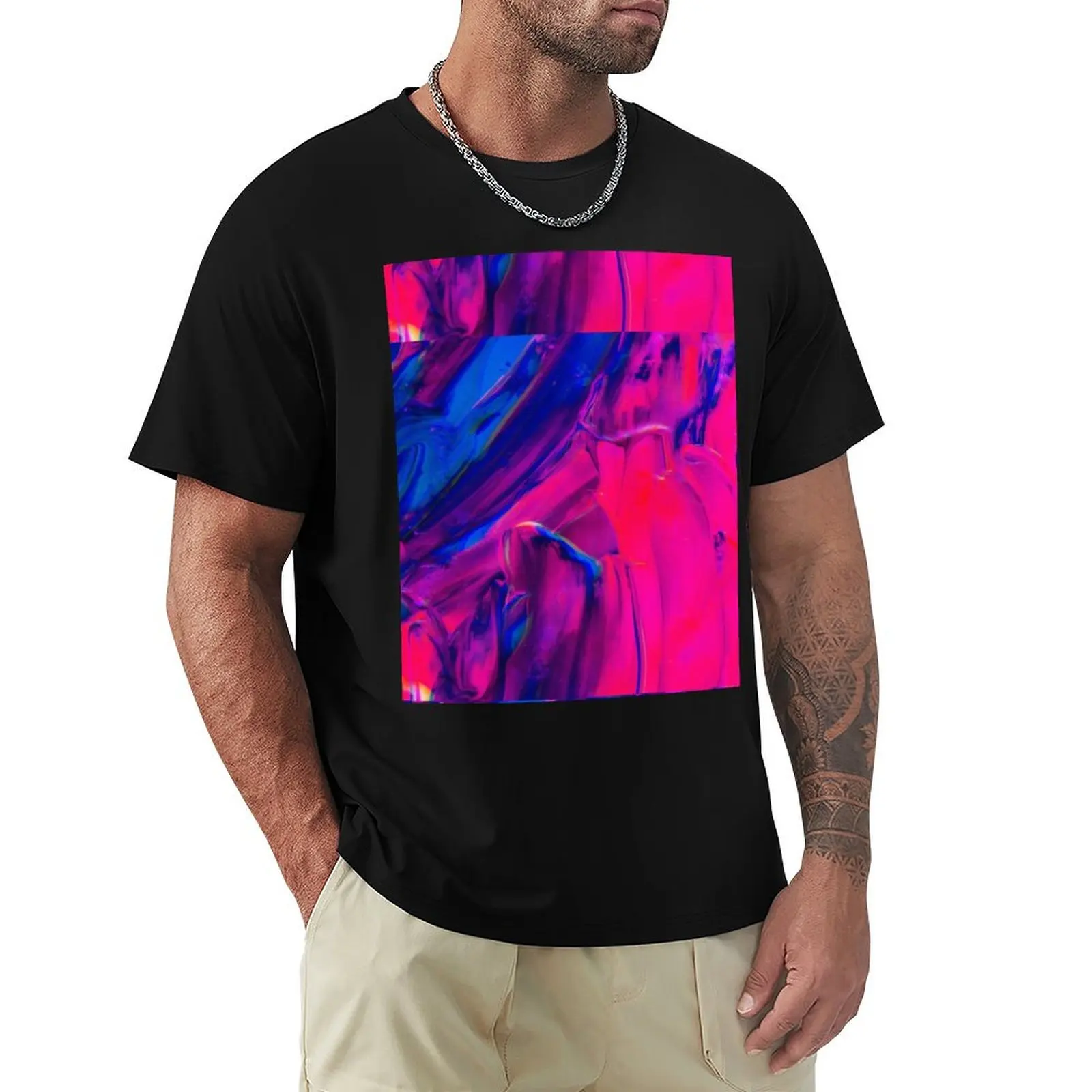 

Pink And Purple Blend T-Shirt quick-drying sweat mens white t shirts