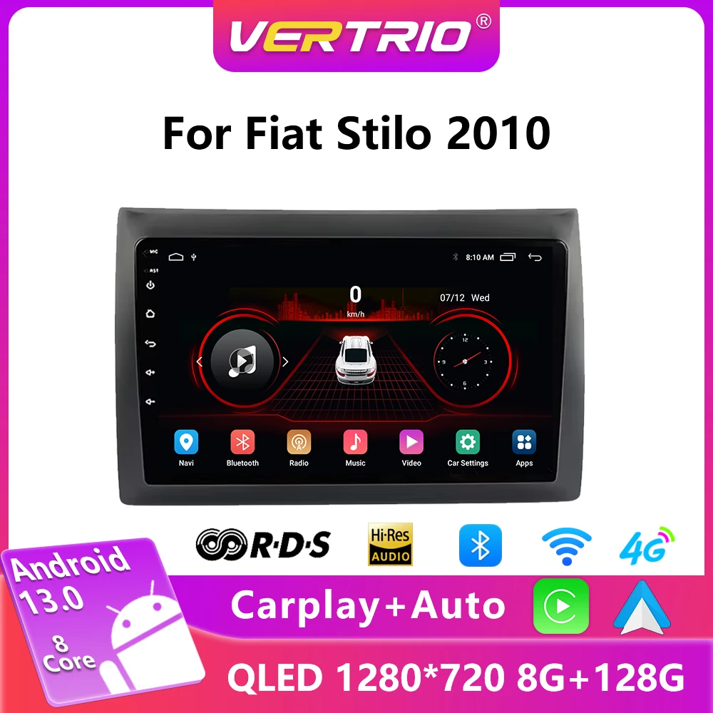 

Car Radio For Fiat Stilo 2002-2010 Android 13 Multimedia Video Player Stereo GPS Navigation 2 din DVD Head Unit GPS 4G Carplay