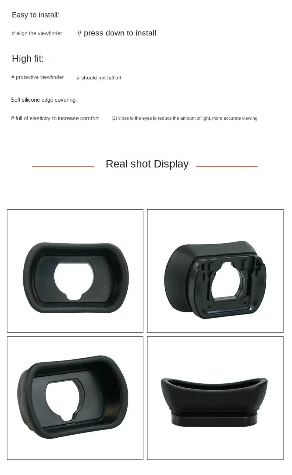 ใหม่สําหรับ Fuji Fujifilm EC EC-XT Eyecup ช่องมองภาพ Eye Cup สําหรับ XT1 XT2 XH1 XT3 XT4 X-T4 X-T3 X-T2 X-T1 XH1 GFX-50S 100S