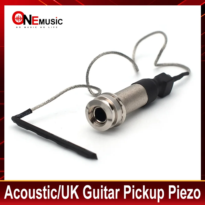 

12Pcs Folk Acoustic Ukulele Guitar Pickup Pick-up Piezo Cable Stick 6.35mm End Pin Jack Under-Saddle Folk uk Guitar Stick pickup