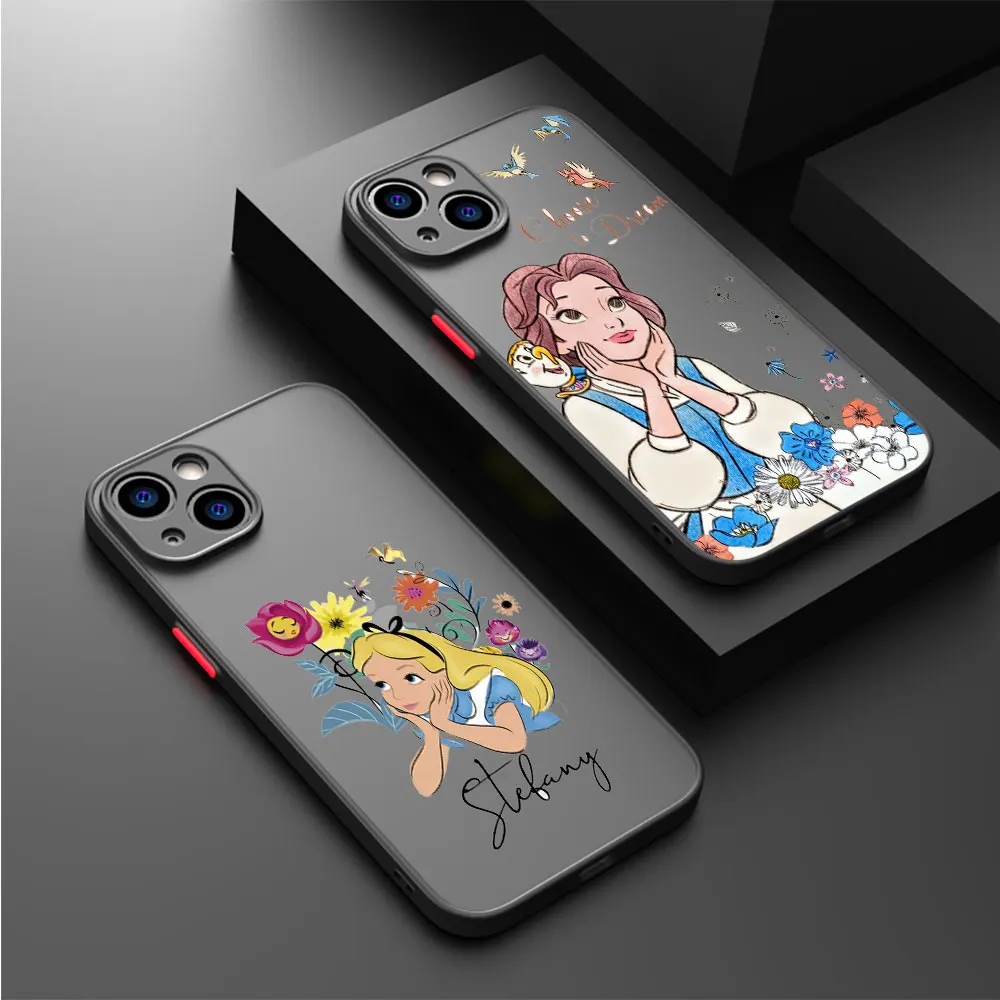 Pretty Disney Alice Princess Case for Xiaomi Redmi Note 9S 10S 10 Pro 11 Pro 9 11T 12 8T 11S 12S 8 Pro 7 Cover Shockproof Armor