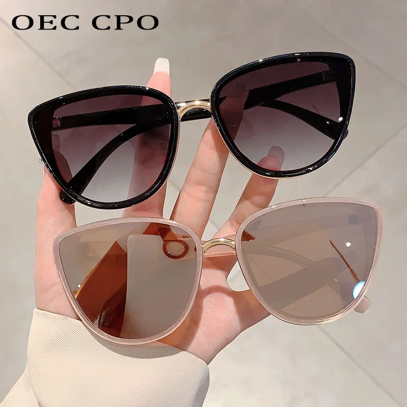 Vintage Cat Eye Sunglasses for Women - UV400 Mirror Lens