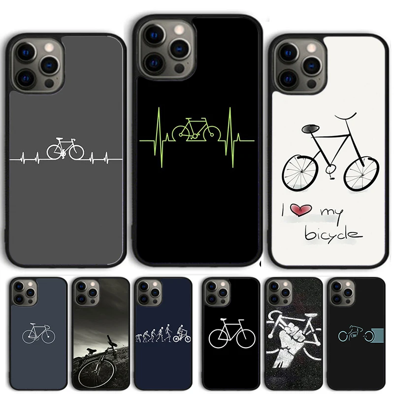 Beat heart BIKE CYCLING Sport Phone case  For iPhone 16 15 14 X XR XS 11 12 mini 13 Pro MAX Plus cover shell coque