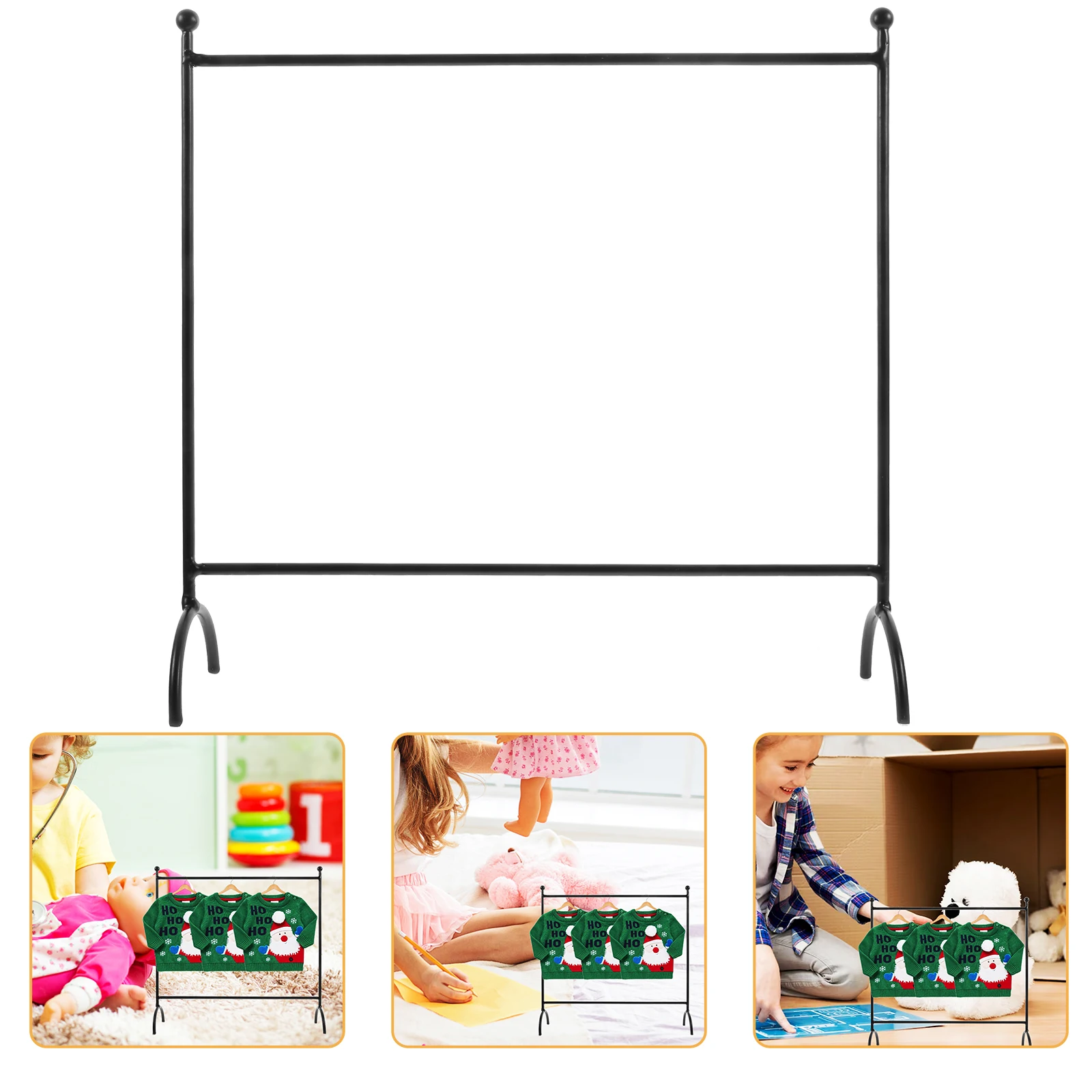 Perchero en miniatura, soporte de ropa de Metal para exhibición de trajes de casa de muñecas, accesorio de armario funcional y elegante, artículo de decoración