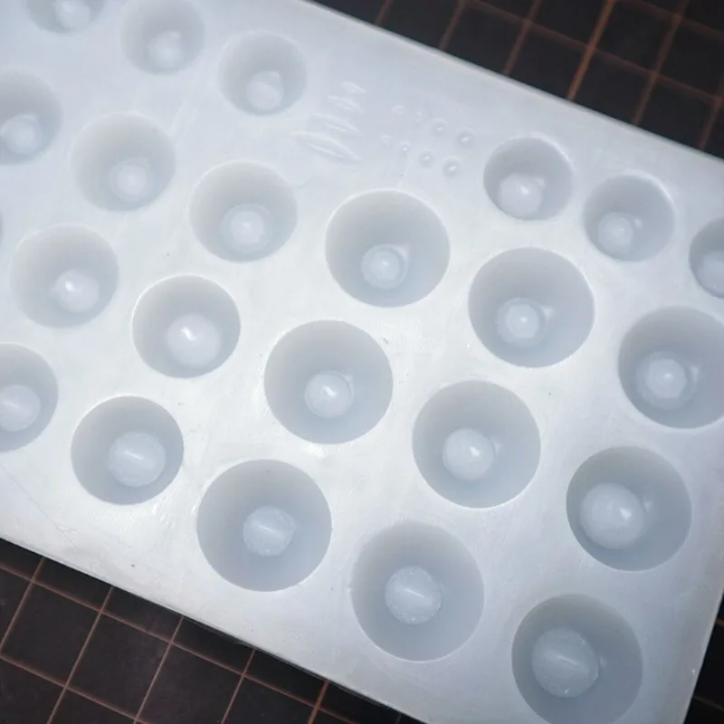 BJD Half Sphere Eye Silicone Mold with Iris Texture, DIY Handmade Doll Spherical Eye Base Mold Doll Eyeball Accessories