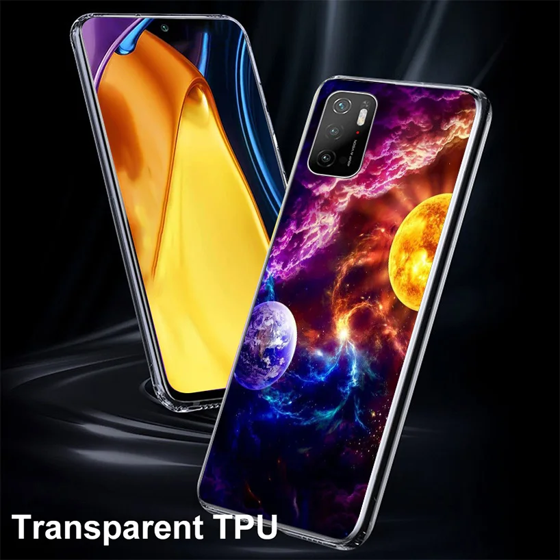 Earth Stars Space Cover Phone Case For Xiaomi Poco X6 X5 X4 Nfc X3 Pro F6 F5 F4 Gt F3 F2 F1 M5S M4 M3 Soft Fundas Shell