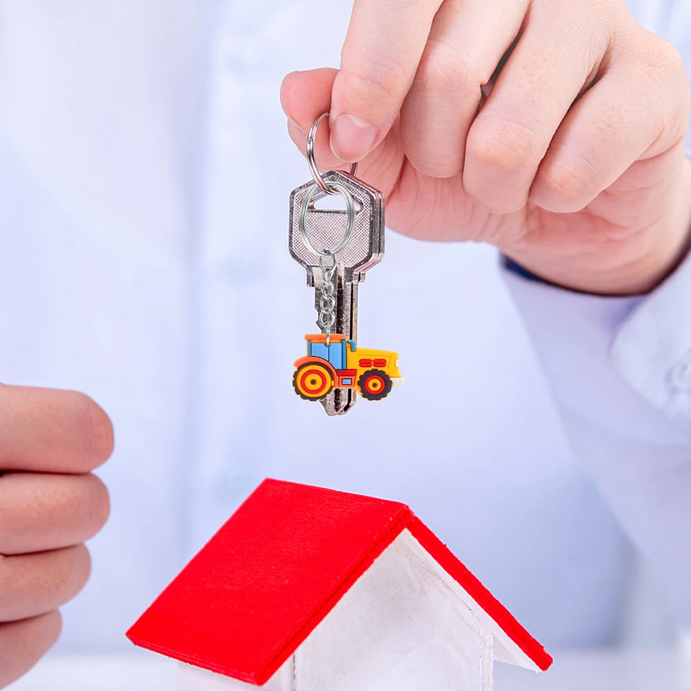 

12Pcs Farm Tractor Keychain Cute Cartoon Harvest Season Party Favors Backpack Charm Birthday Supplies Cute Keychain