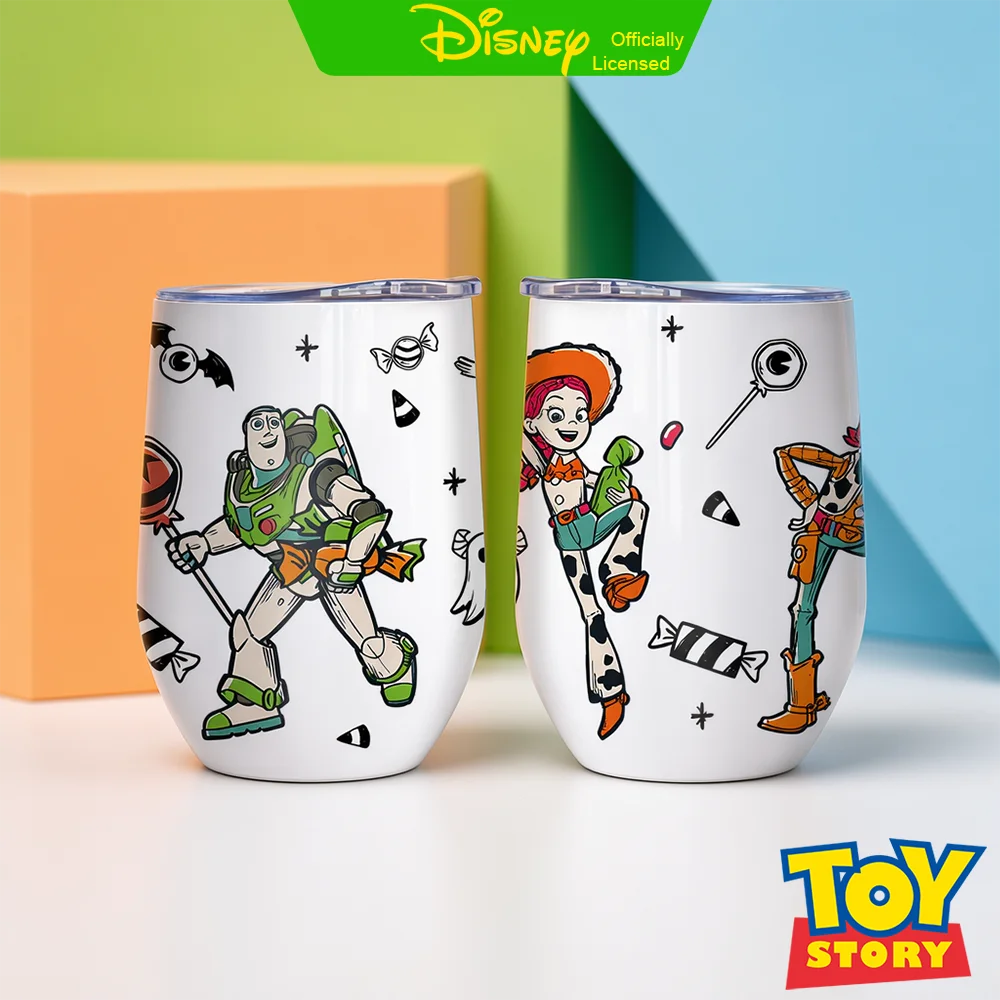 1pc 12oz Disney Toy Story Character Halloween Ghost Stainless Steel Wine Tumbler Portable Drinkware Cup for Home Outdoor Office