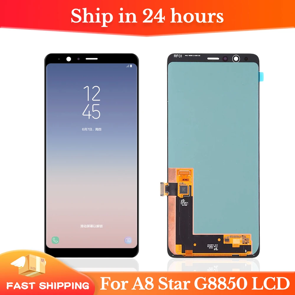 

ЖК-дисплей 6,3 ''AMOLED для Samsung A8 Star, ЖК-дисплей для SAMSUNG G8850, ЖК-дисплей, сенсорный экран, дигитайзер в сборе, замена