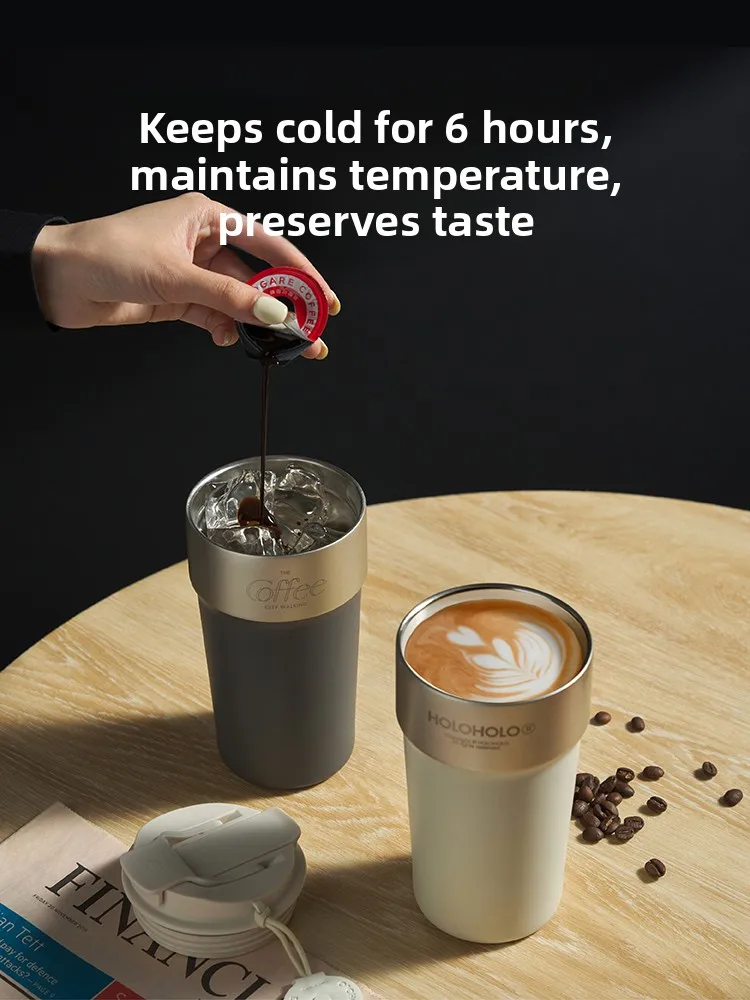 

Portable Stainl Steel Office St Cup Holoholo New 2024 Men's Coffee Cup Insulated Travel Water Bottle Wide Mouth Cup