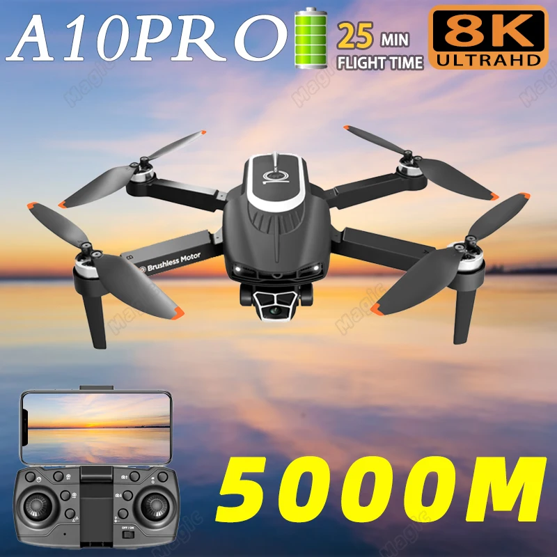 New A10 PRO Mini Drone 8K Dual HD Camera Professional Obstacle Avoidance Brushless Motor Four Axis aerial Photography Aircraft