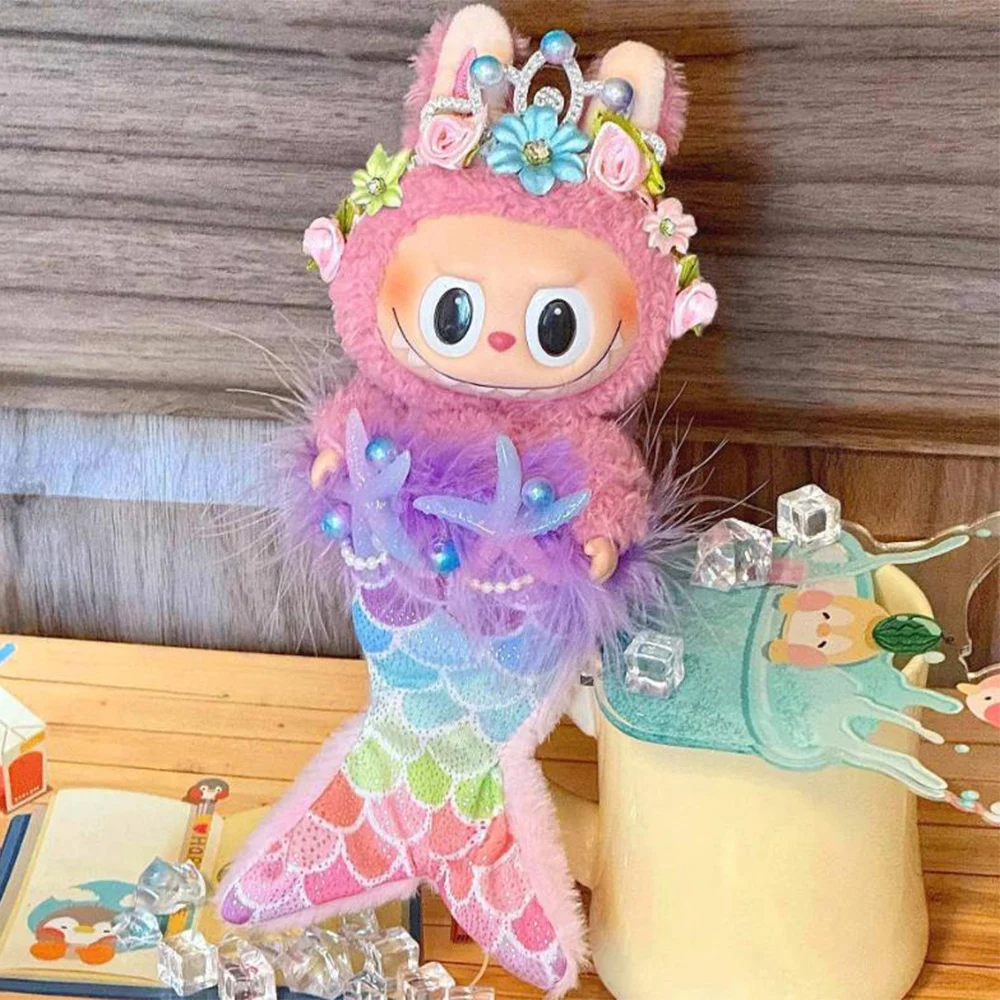 Little Mermaid Clothing Set for Labubu I II Doll Decoration Accessories Clothing Gifts