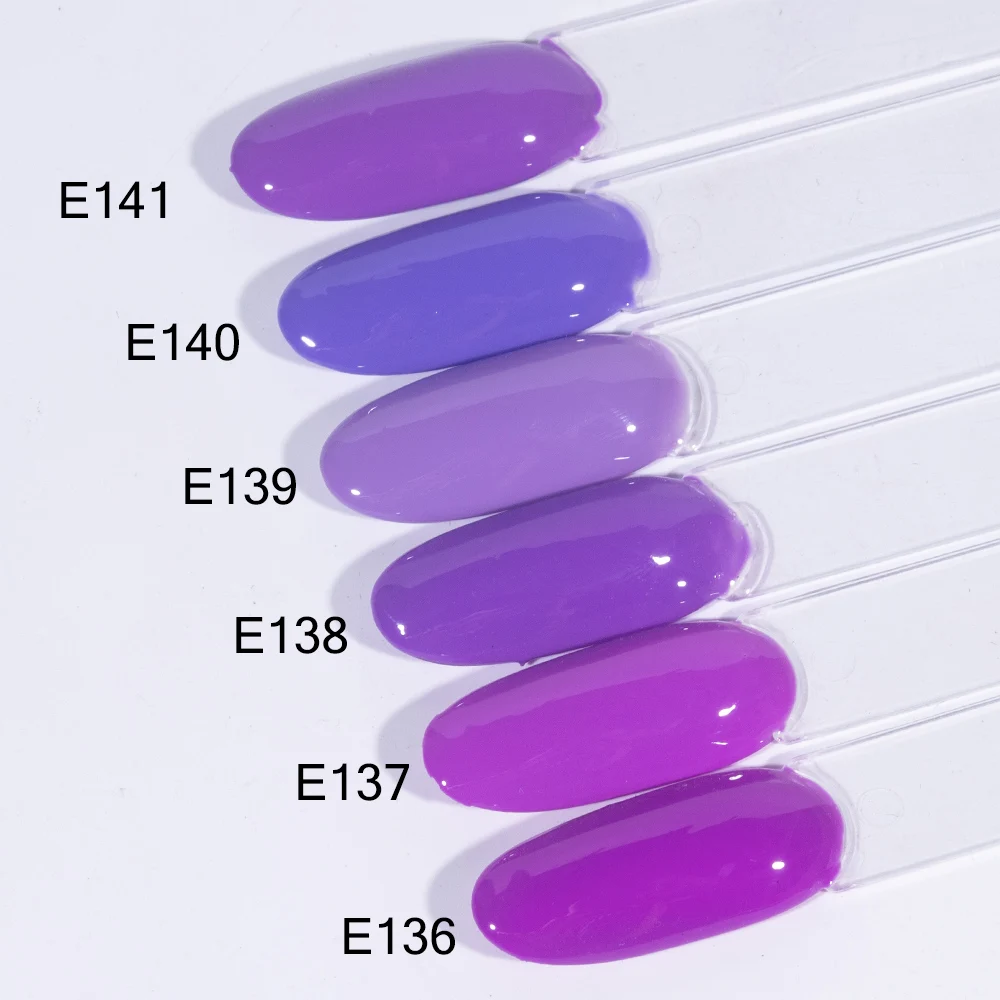 ELL LOUREL Lavender Color Gel Nail Polish 15ML Semi Permanent UV/LED Violet Purple Soak Off Gel Varnish for Manicure Nails Art