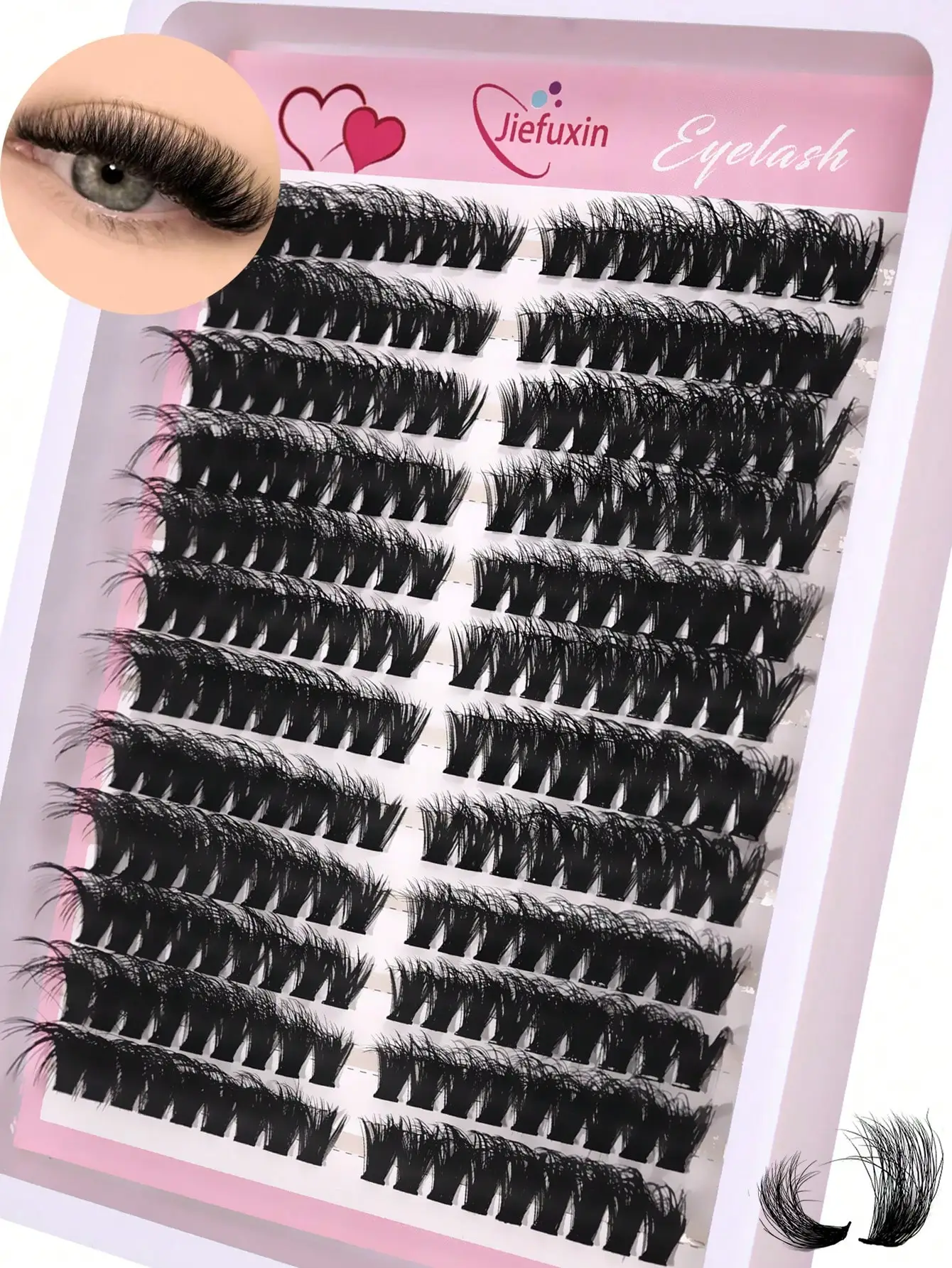 Katzenaugen-Stil Flauschige Cluster-Wimpern Dünne Einzelne Falsche Wimpern DIY Selbst-Anwendung Wimpernverlängerungen – Detail 1