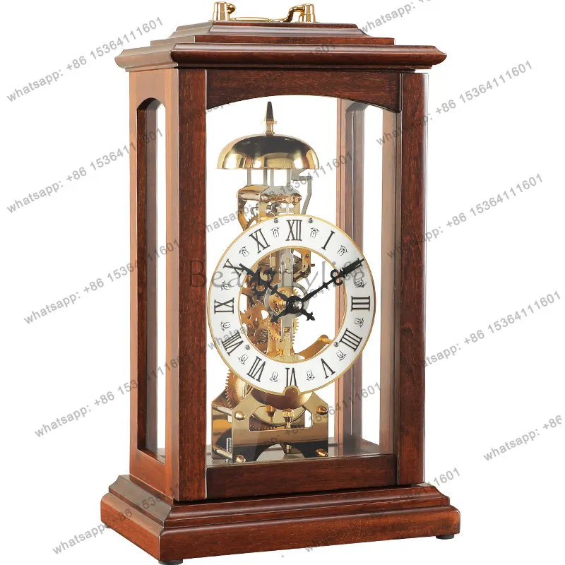

European mechanical seat clock household retro decorative ornament movement Chinese swing clock