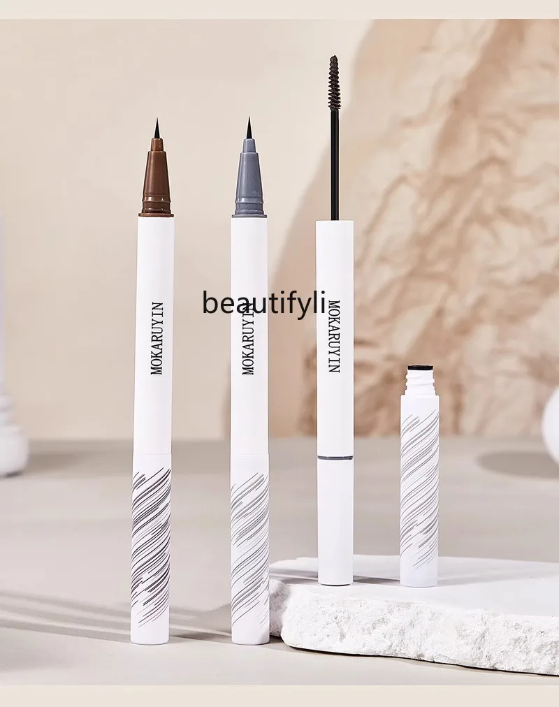 Double-headed water eyebrow pencil  long-lasting setting  waterproof  sweat-proof  non-decolorizing wild eyebrows