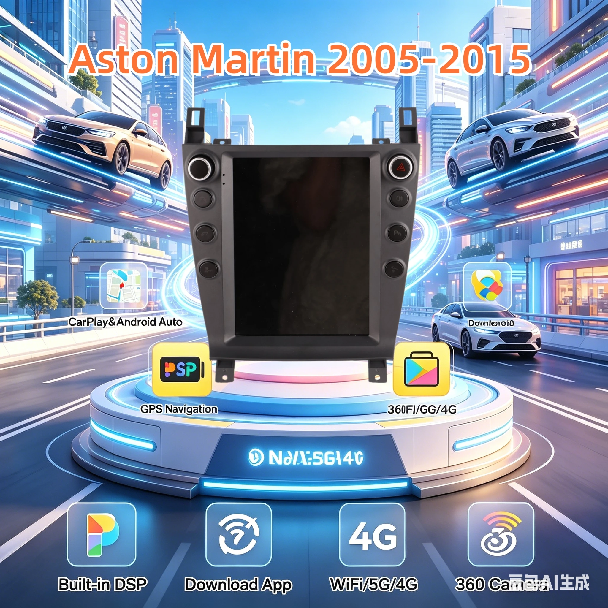For Aston Martin 2005-2015 Android GPS Navigation Wireless Carplay HD Touch Screen Car Radio Stereo Auto Multimedia Player Unit