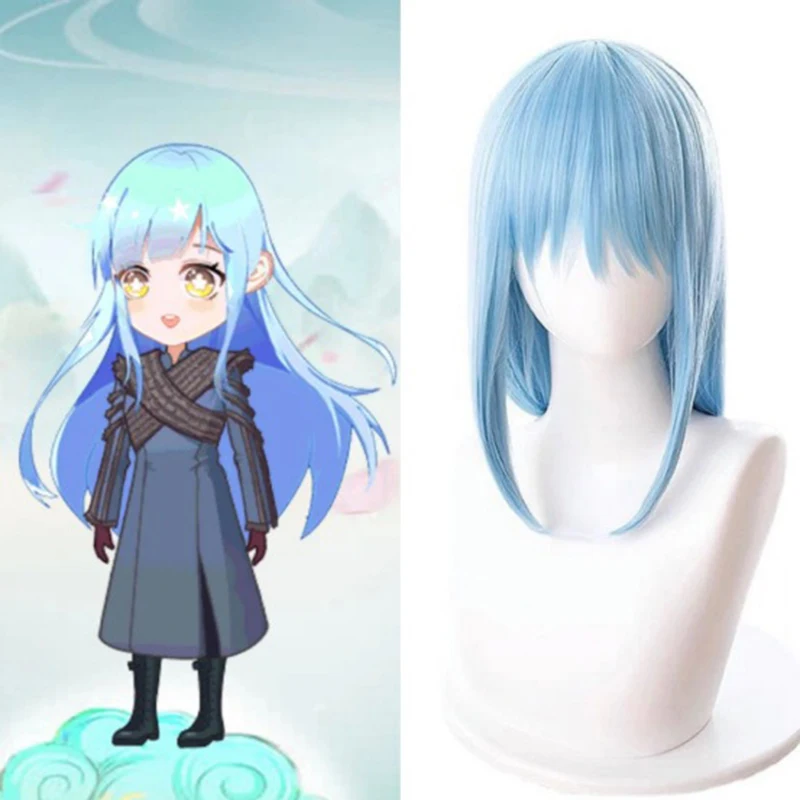 

Anime That Time I Got Reincarnated As A Slime Role Wig Rimuru Tempest Character Long Hair Party Headwear Straight Bangs Hair