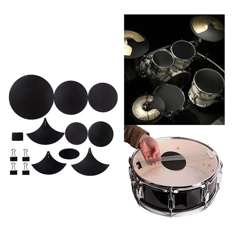 Quality Drum Mute Pads Set,30Pcs Foam Drum Mute Pads,Soundproof Foam Cotton Drum Heads Replacement