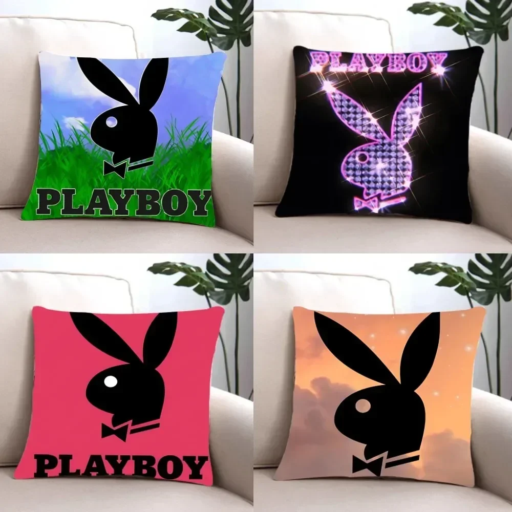 Luxury Brand P-playboy Pillow Case Throw Pillow Cover Nordic Vintage Style Cushion Covers Home Living Room Sofa Couch Seat Decor