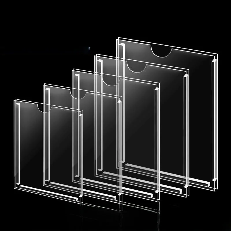 

Acrylic Single Layer Name Tag Holder Wall Mounted Position Board A4 Paper Insert Double Layer Photo Frame Notice Board