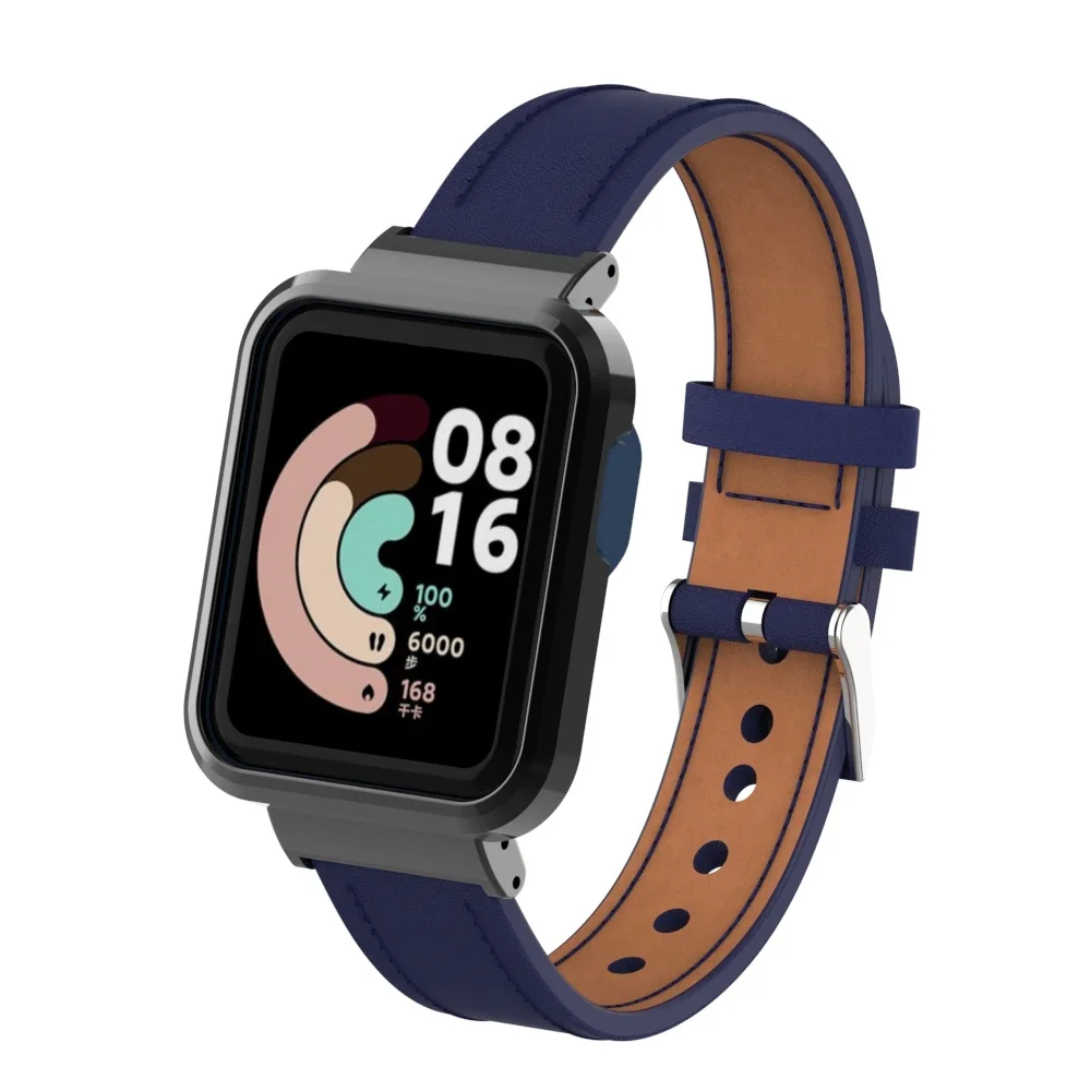 Leather Strap For Red Xiaomi Mi Watch 1/2 Lite Poco Watch Bracelet For Redmi Watch1/2 Lite Wristband Belt Smartwatch Accessories