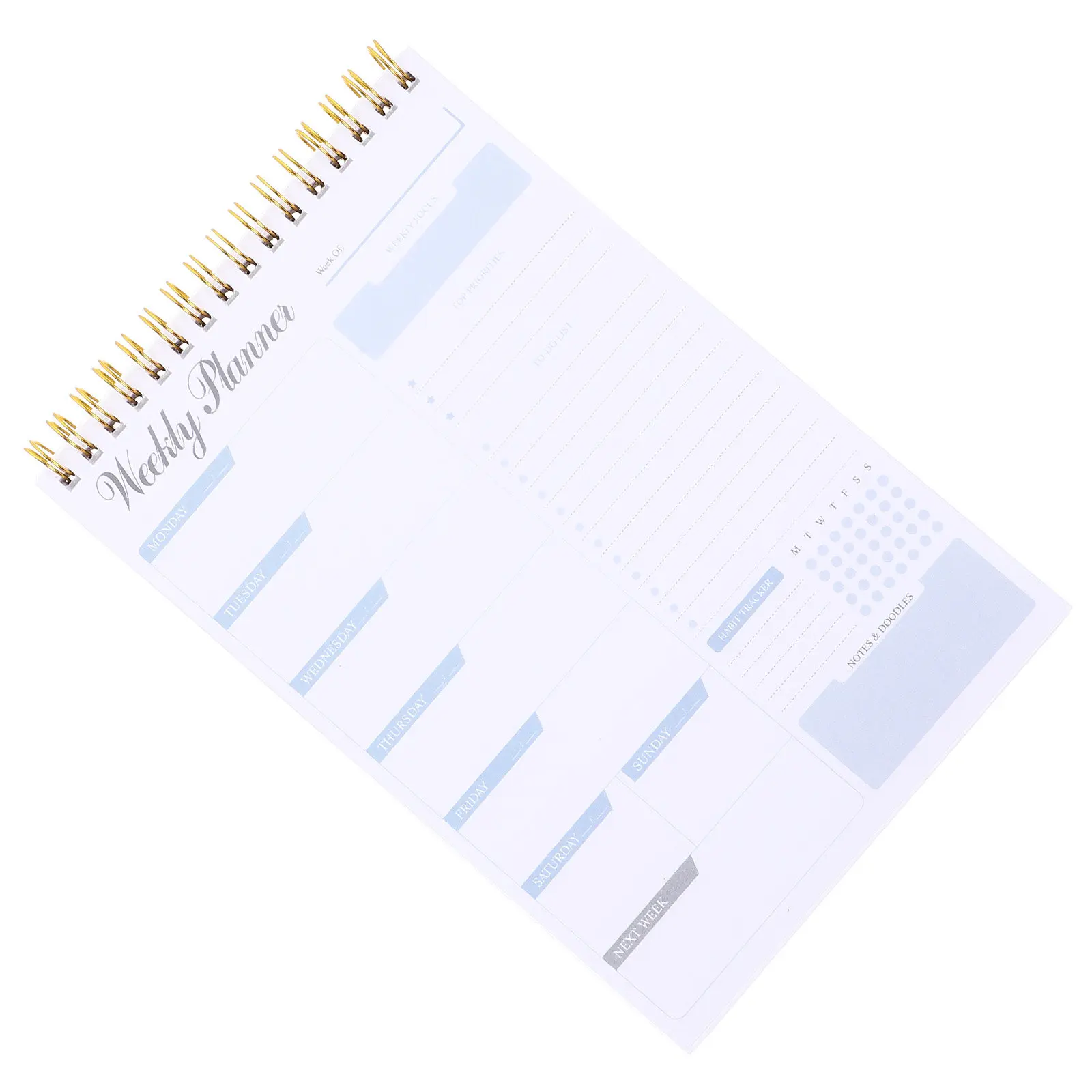 Planner Notepad Aluminum Alloy Material Paper Tear Off Daily Weekly to Do List Memo Pads Task Planner Notepad Meal Planning Pad